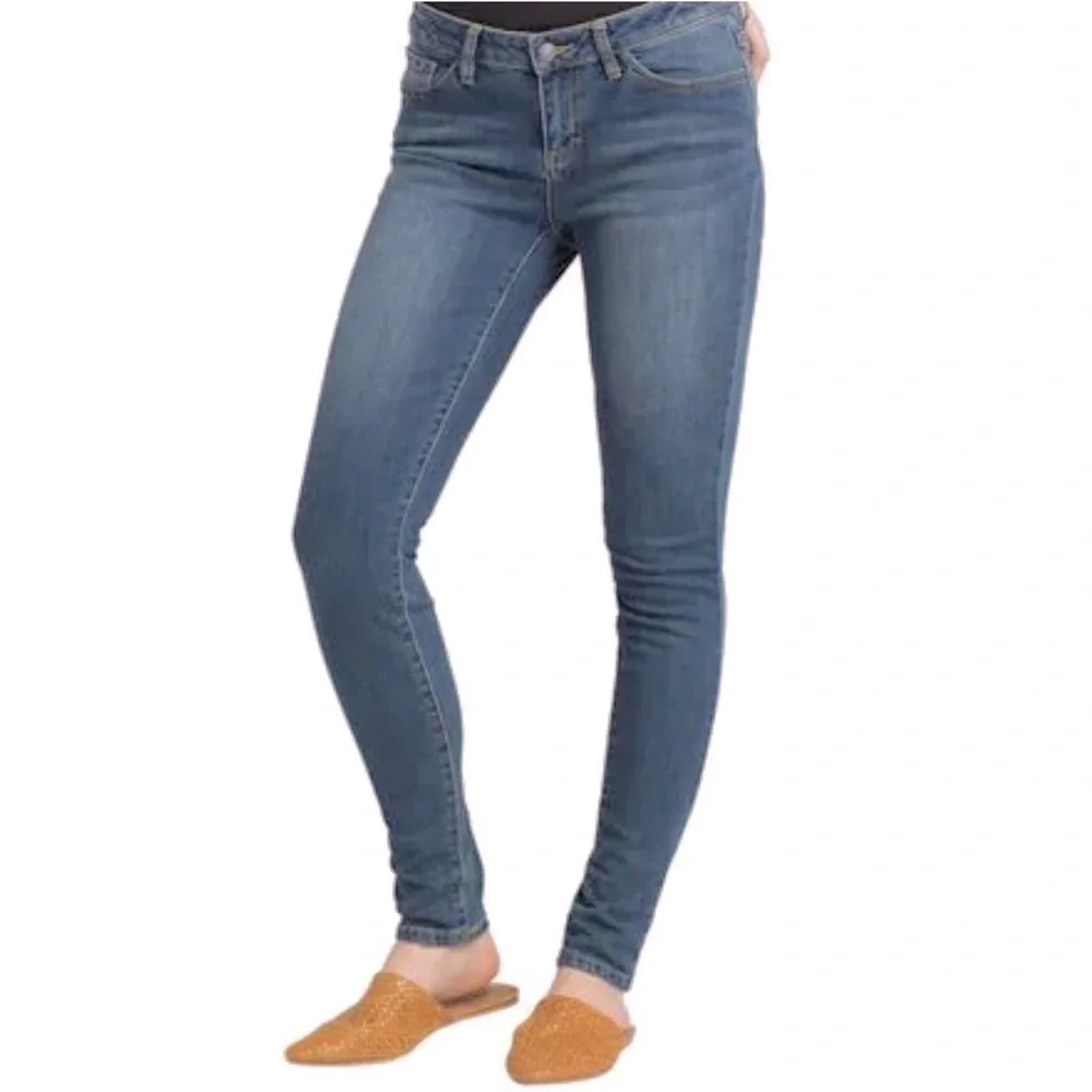 prAna Women’s Skinny Jeans Mid Rise Blue Stretch Denim Casual 5 Pocket Size 2 26